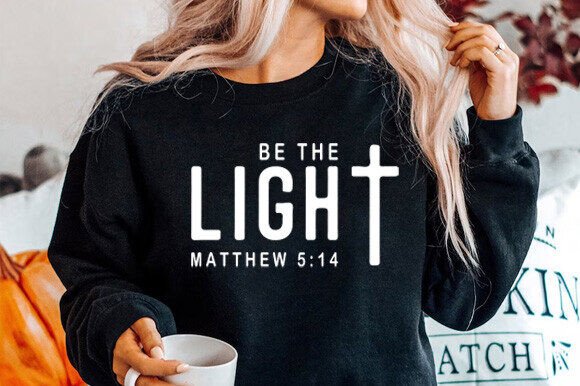 Be the Light Svg, Christian Quotes PNG