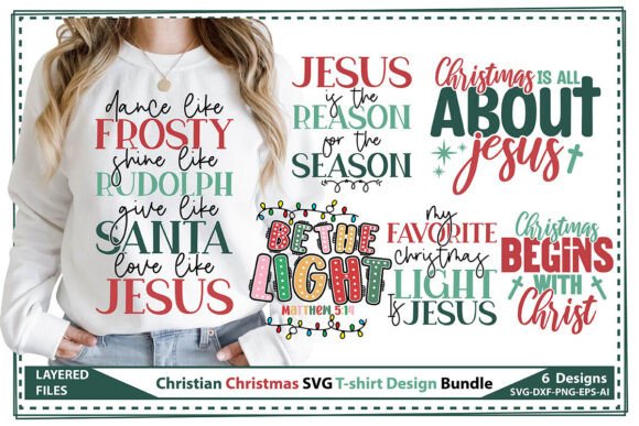 Christian Christmas T-Shirt Bundle and T-Shirt Designs