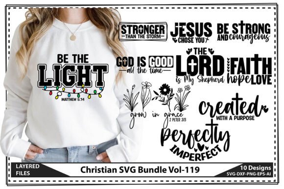 Christian SVG Bundle Vol-119 & T-Shirt Designs