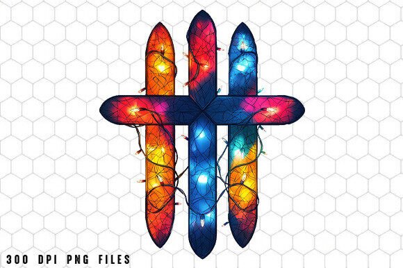 Christmas Christian Cross Clipart PNG