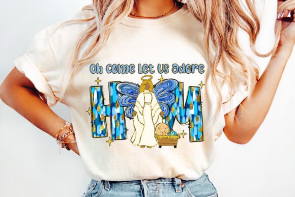 Glitter Christmas Jesus Angel PNG
