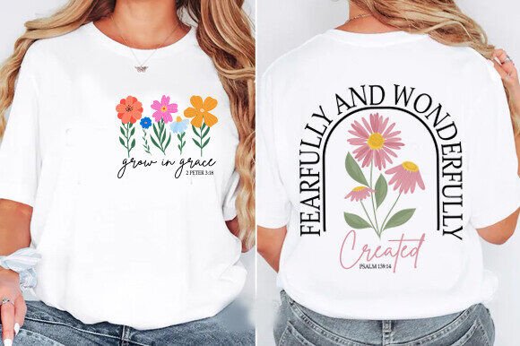 Grow in Grace SVG for T-Shirt Designs
