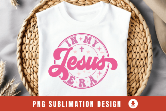 In My Jesus Era Groovy Pink T-Shirt Designs
