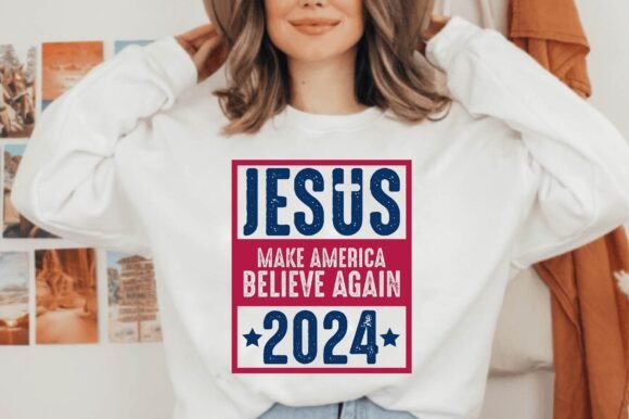 Jesus Make America Believe Again Shirt T-Shirt Designs