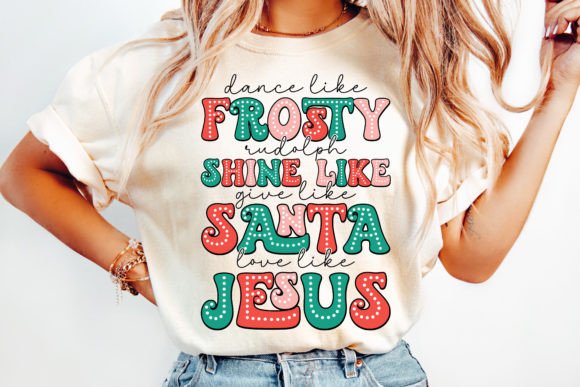 Retro Jesus Christmas PNG for T-Shirt Designs