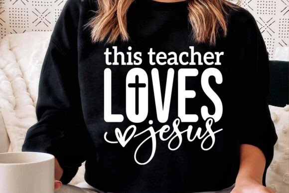 This Teacher Loves Jesus PNG, Faith SVG